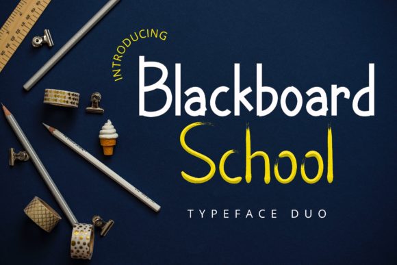 Blackboard School: A Playful Decorative Font for Marketers