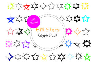 BM Graphics - Stars Font for Crafters