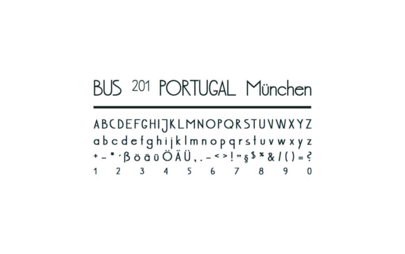 Bus 201 Portugal München: A Bold Typeface for Modern Branding