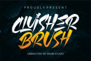 Cluisher Brush: A Bold Typeface for Digital Impact