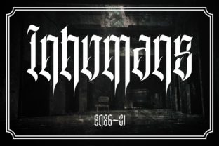 Inhumans Font: A Bold Blackletter for Web Design