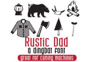 Rustic Dad: A Playful Dingbat Font for Makers